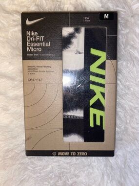 Nike Boxer Briefs Black with Neon Green Logo